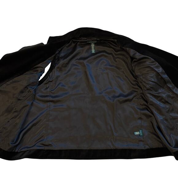 Vtg Lauren Ralph Lauren Vest Jacket Womens Size 2XL Black Velour Velvet Classy - Picture 5 of 9